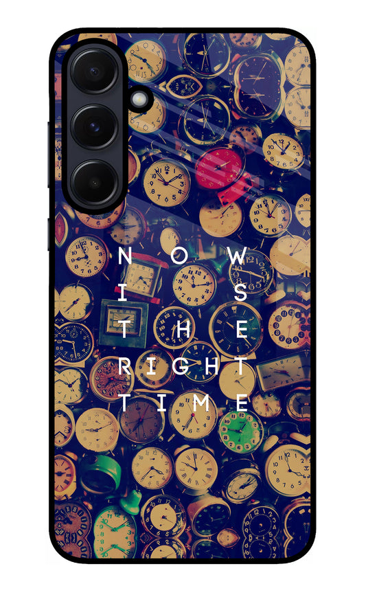 Now is the Right Time Quote Samsung A55 5G Glass Case