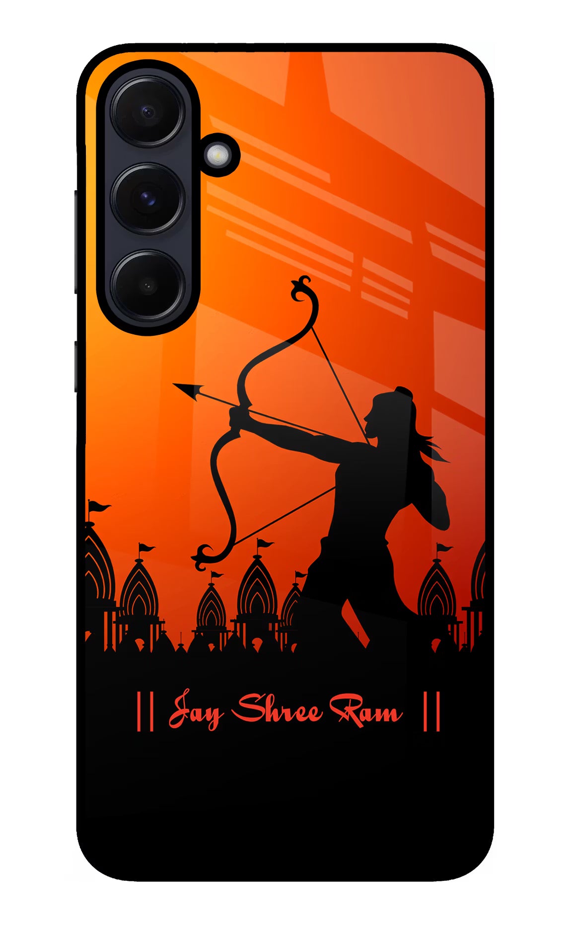 Lord Ram - 4 Samsung A55 5G Glass Case Back Cover by Casekaro