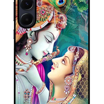 Lord Radha Krishna Samsung A55 5G Glass Case