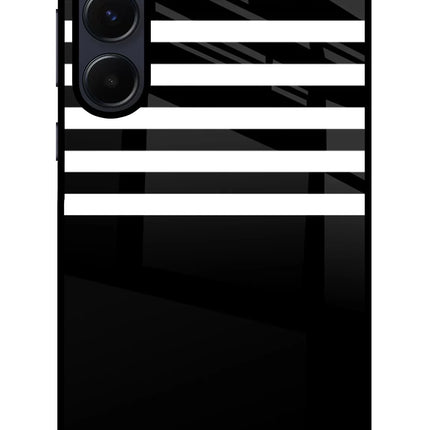 Black and White Print Samsung A55 5G Glass Case