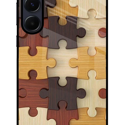 Wooden Puzzle Samsung A55 5G Glass Case