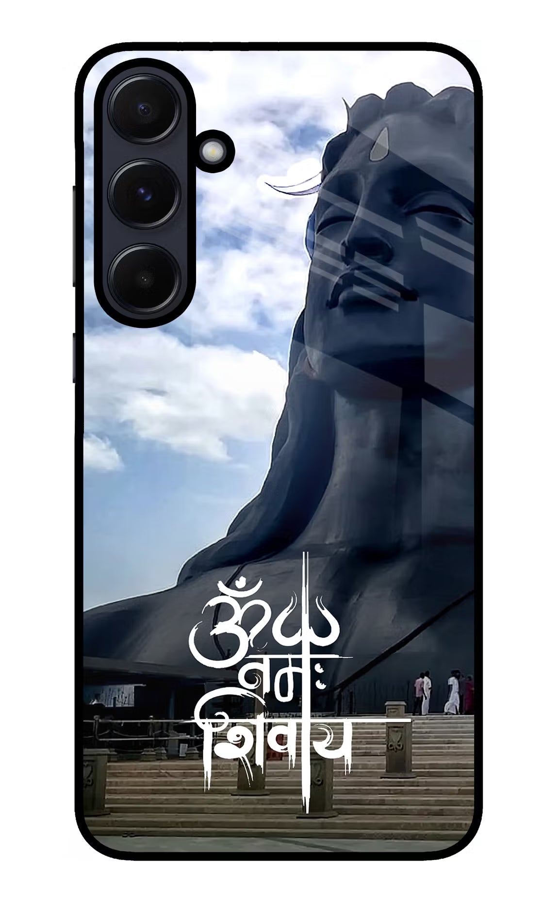 Om Namah Shivay Samsung A55 5G Glass Case Back Cover by Casekaro