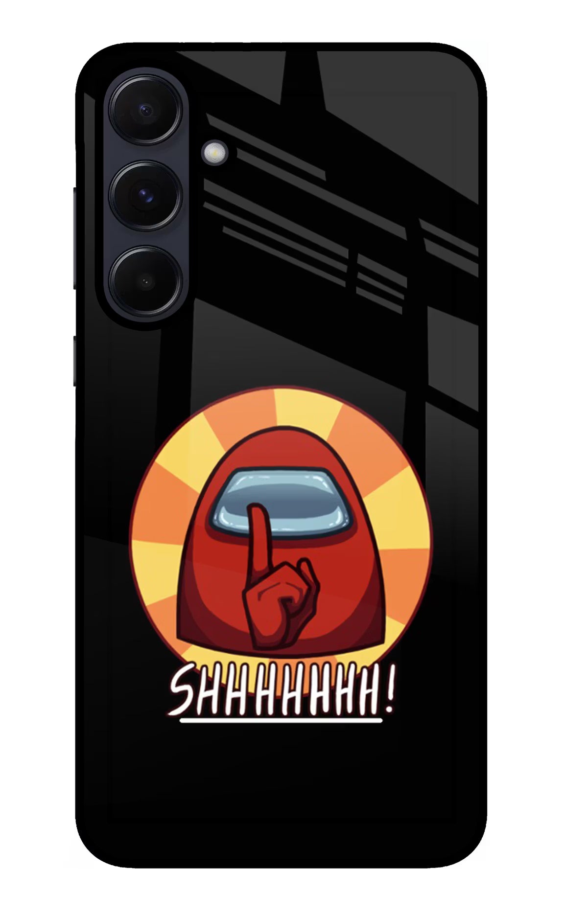 Among Us Shhh! Samsung A55 5G Glass Case Back Cover by Casekaro