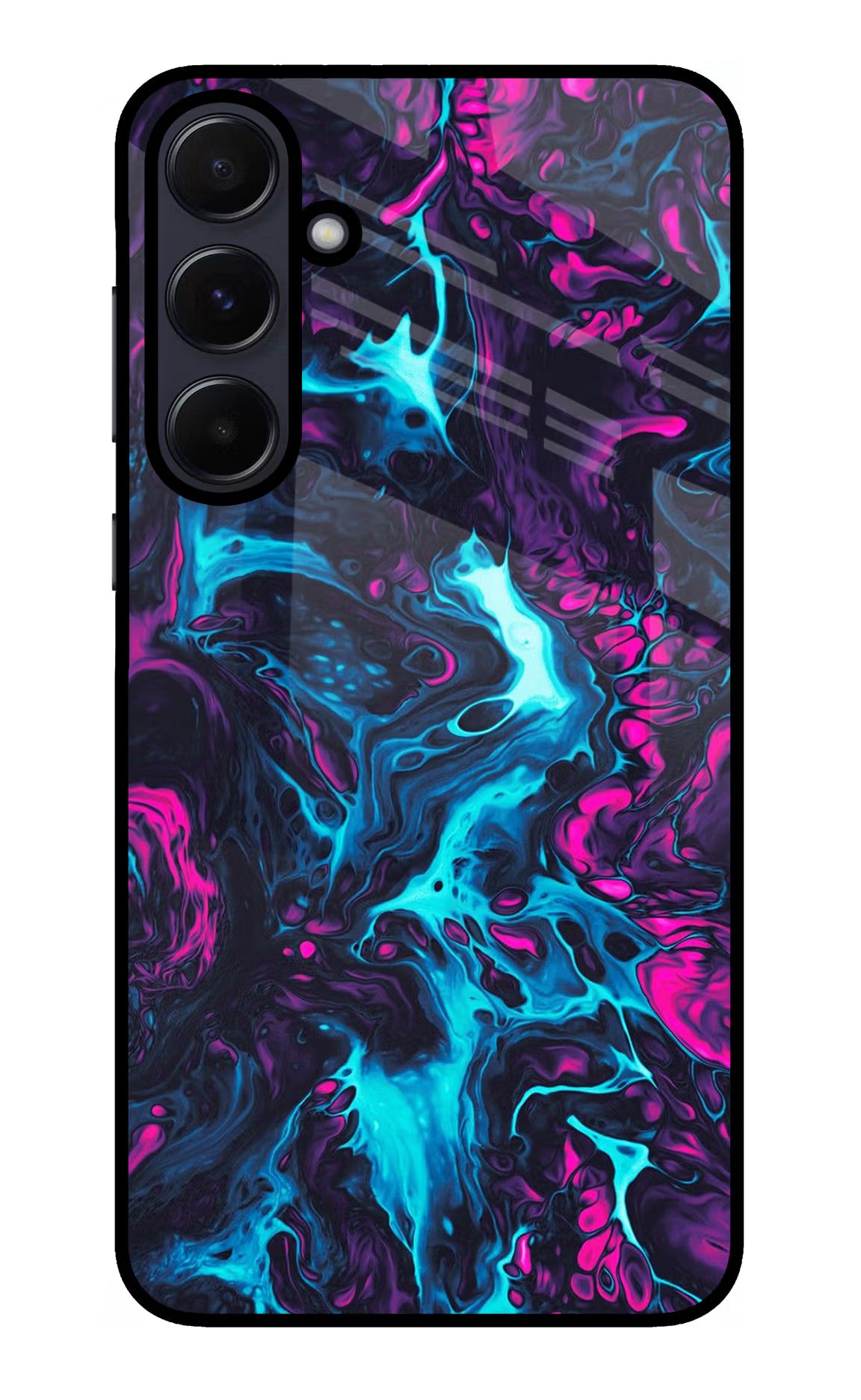 Abstract Samsung A55 5G Glass Case Back Cover by Casekaro