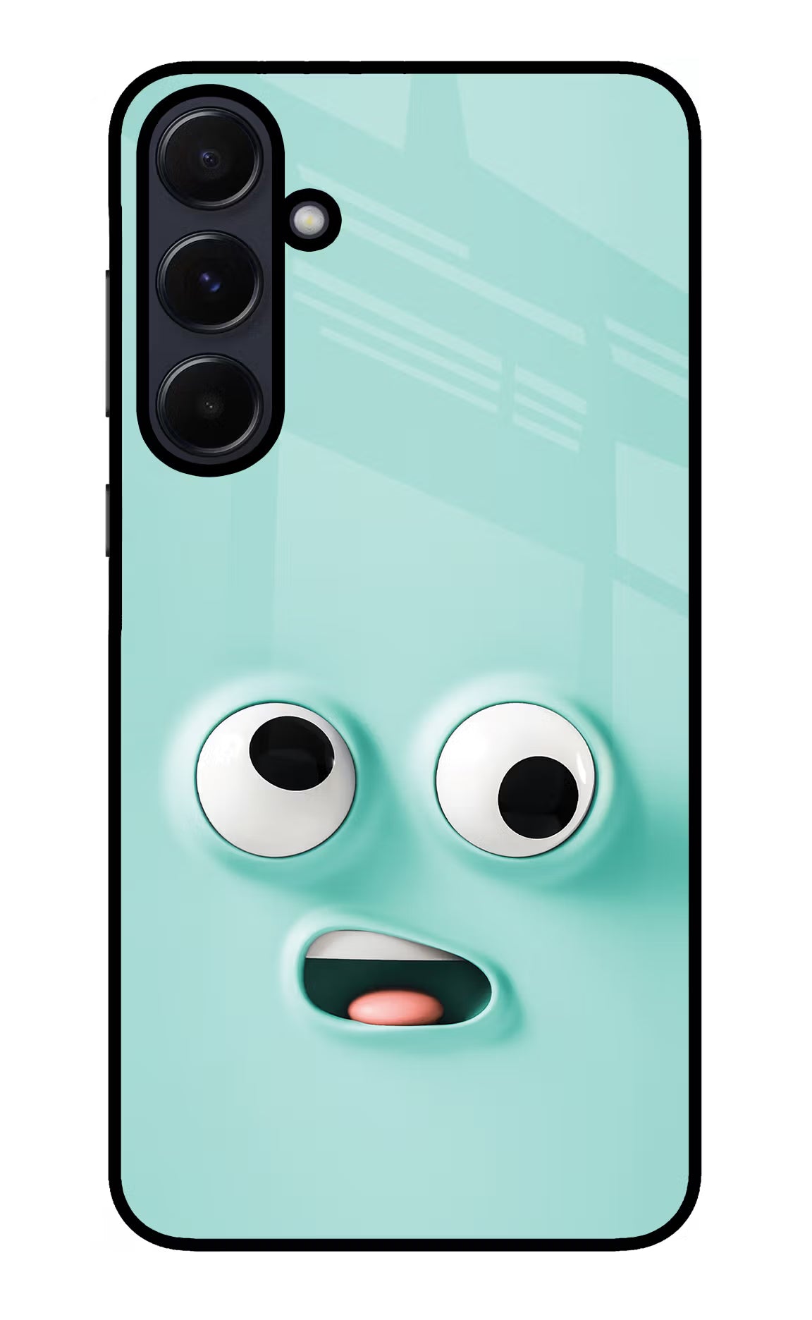 Funny Cartoon Samsung A55 5G Glass Case Back Cover by Casekaro