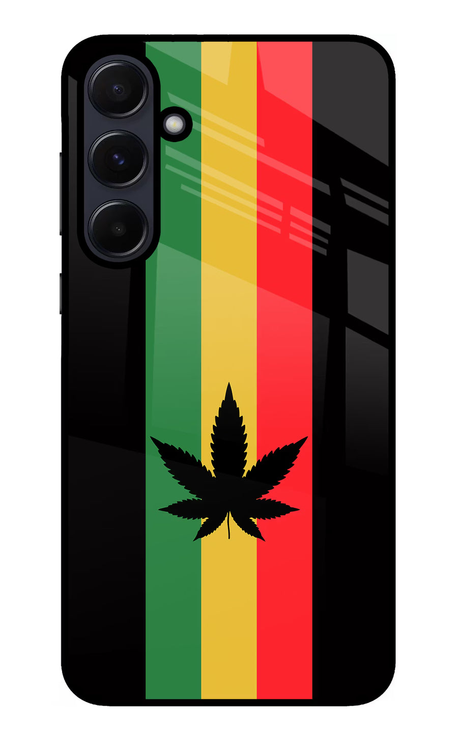 Weed Flag Samsung A55 5G Back Cover, Glass case