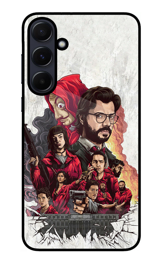 Money Heist Artwork Samsung A55 5G Glass Case