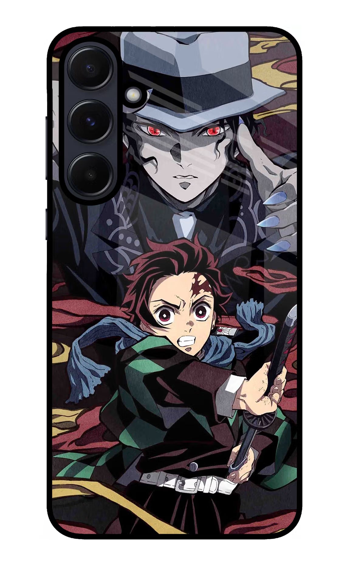 Demon Slayer Samsung A55 5G Glass Case Back Cover by Casekaro