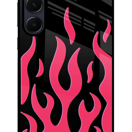 Fire Flames Samsung A55 5G Glass Case
