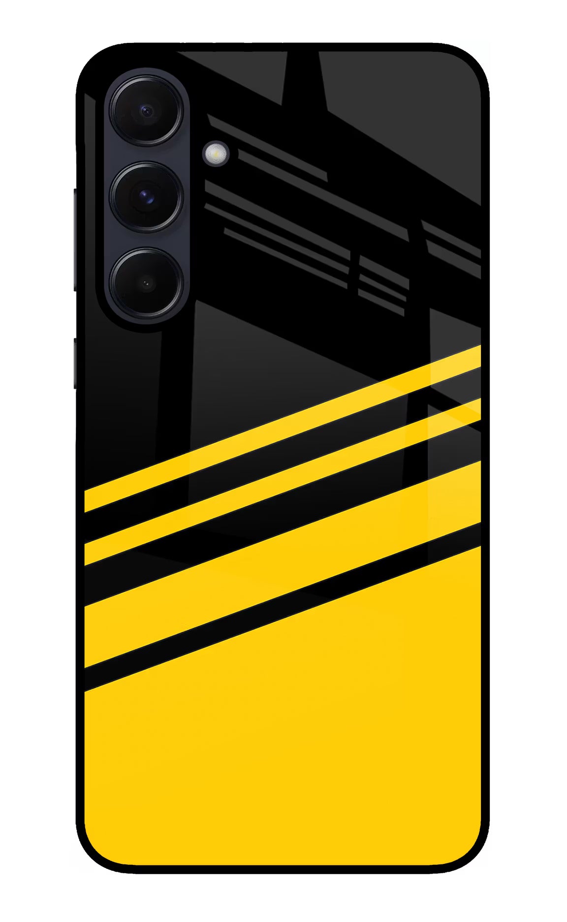 Yellow Shades Samsung A55 5G Glass Case Back Cover by Casekaro