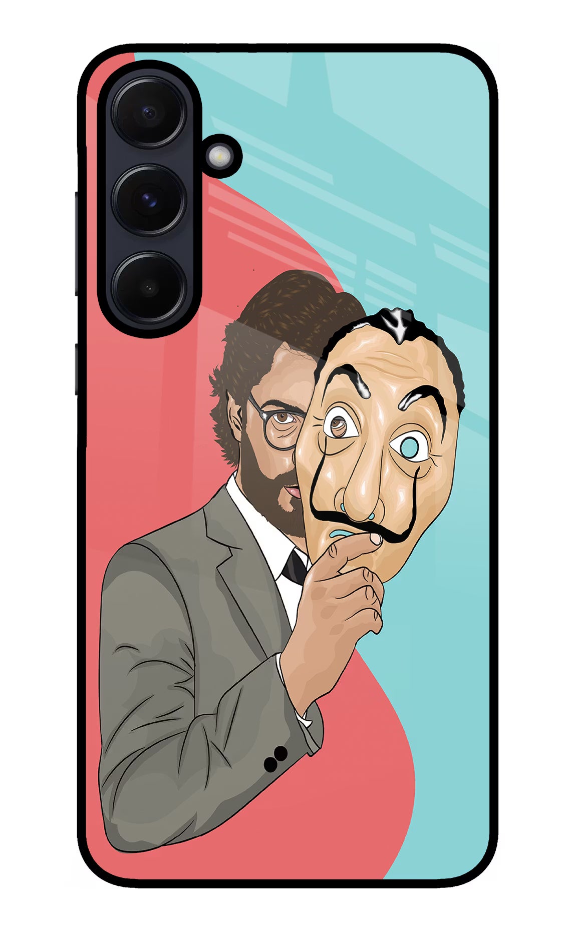 Professor Samsung A55 5G Glass Case Back Cover by Casekaro