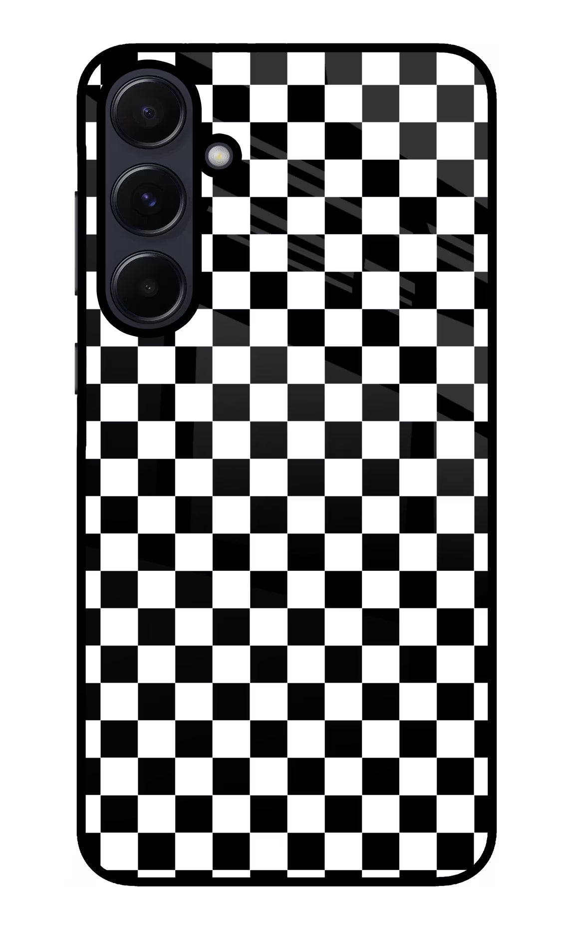Chess Board Samsung A55 5G Glass Case Back Cover by Casekaro