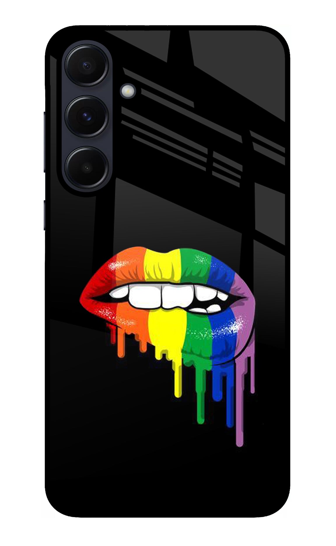 Lips Biting Samsung A55 5G Glass Case