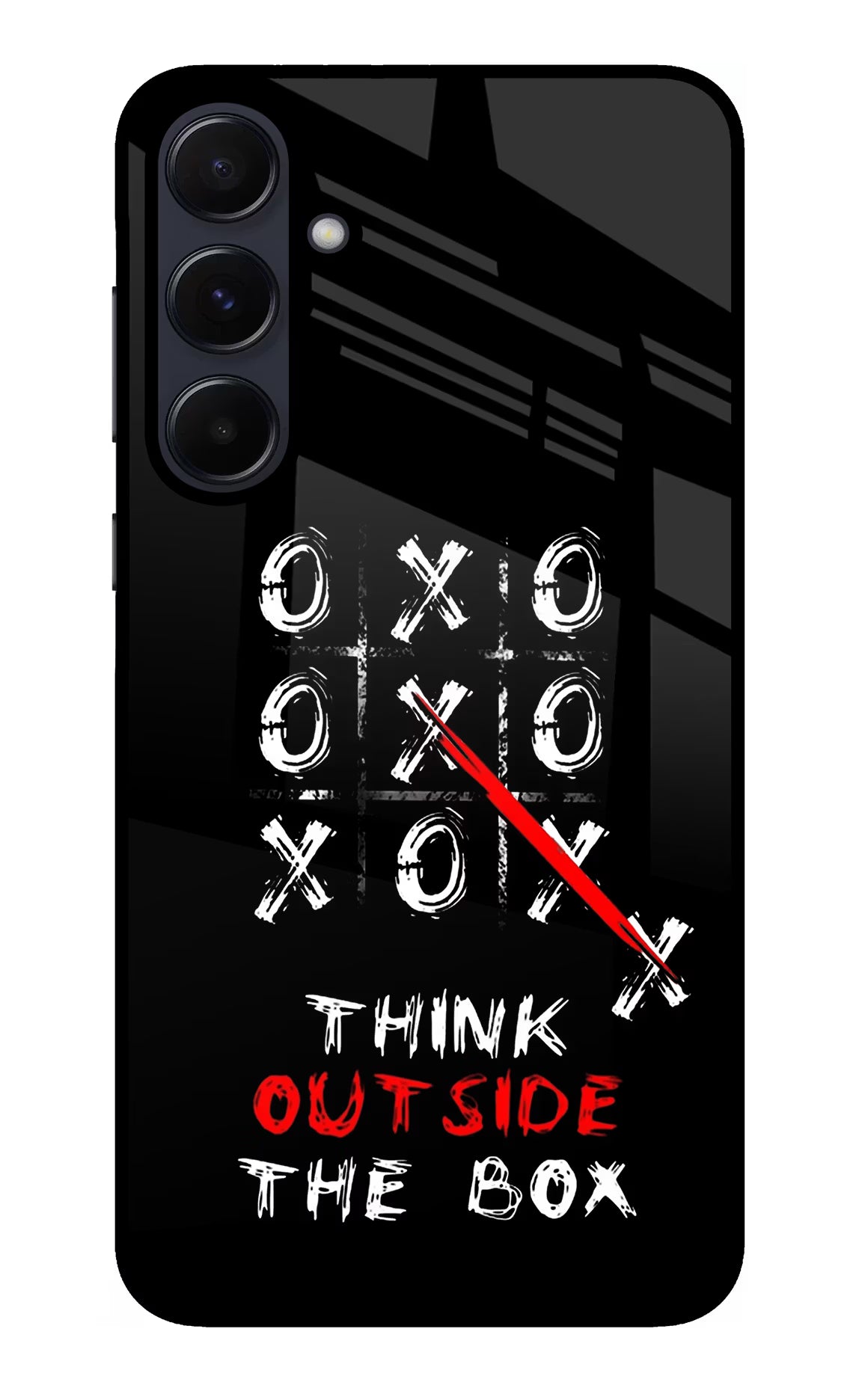Think out of the BOX Samsung A55 5G Glass Case Back Cover by Casekaro