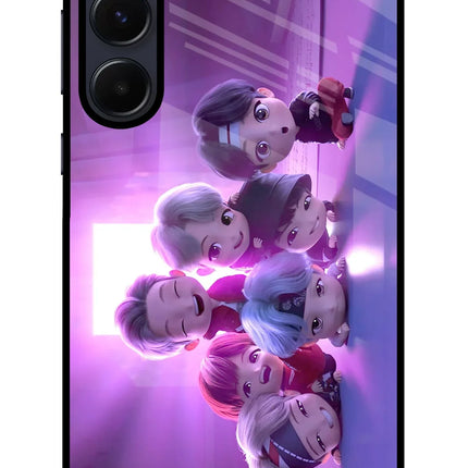 BTS Chibi Samsung A55 5G Glass Case