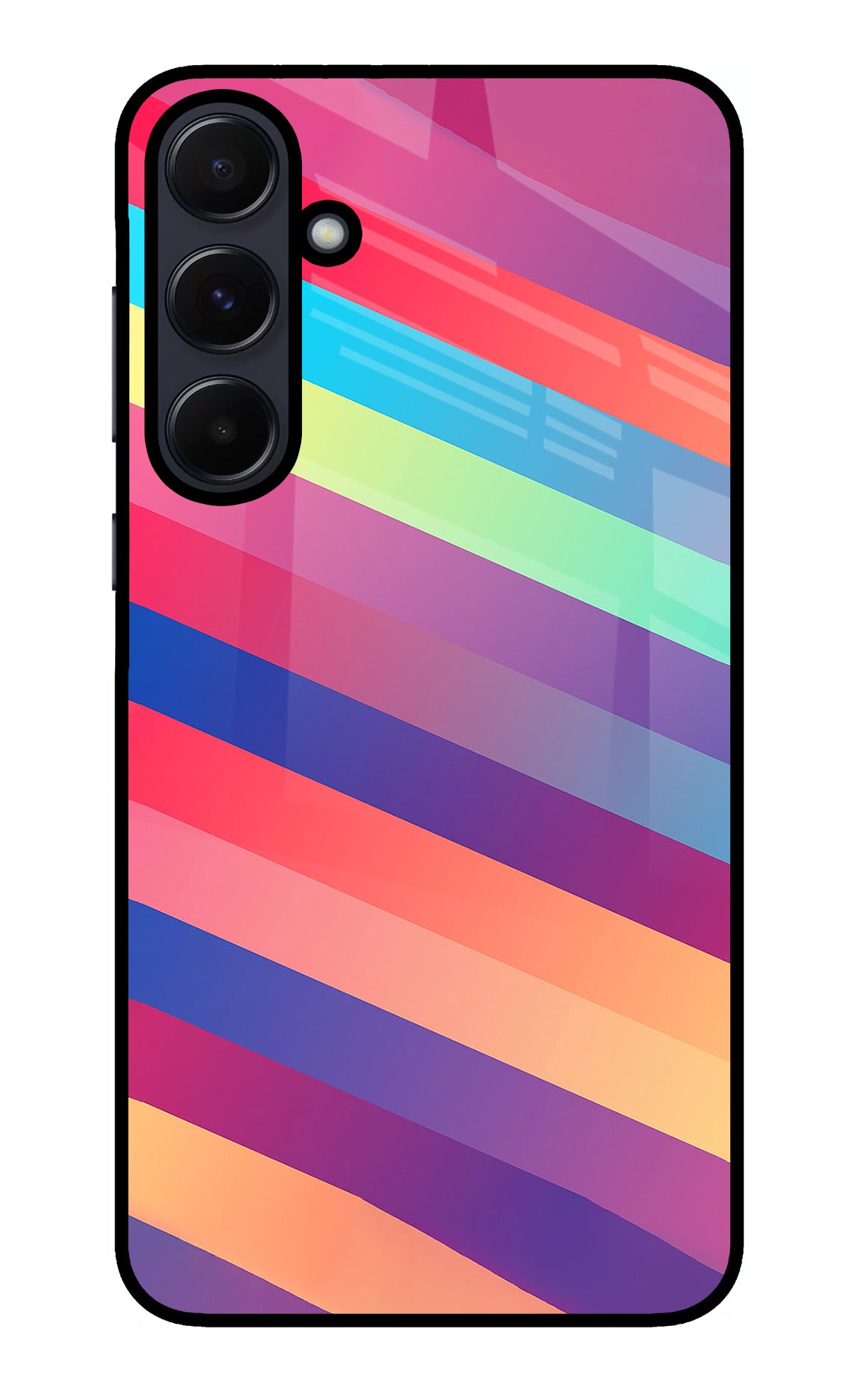 Stripes color Samsung A55 5G Glass Case