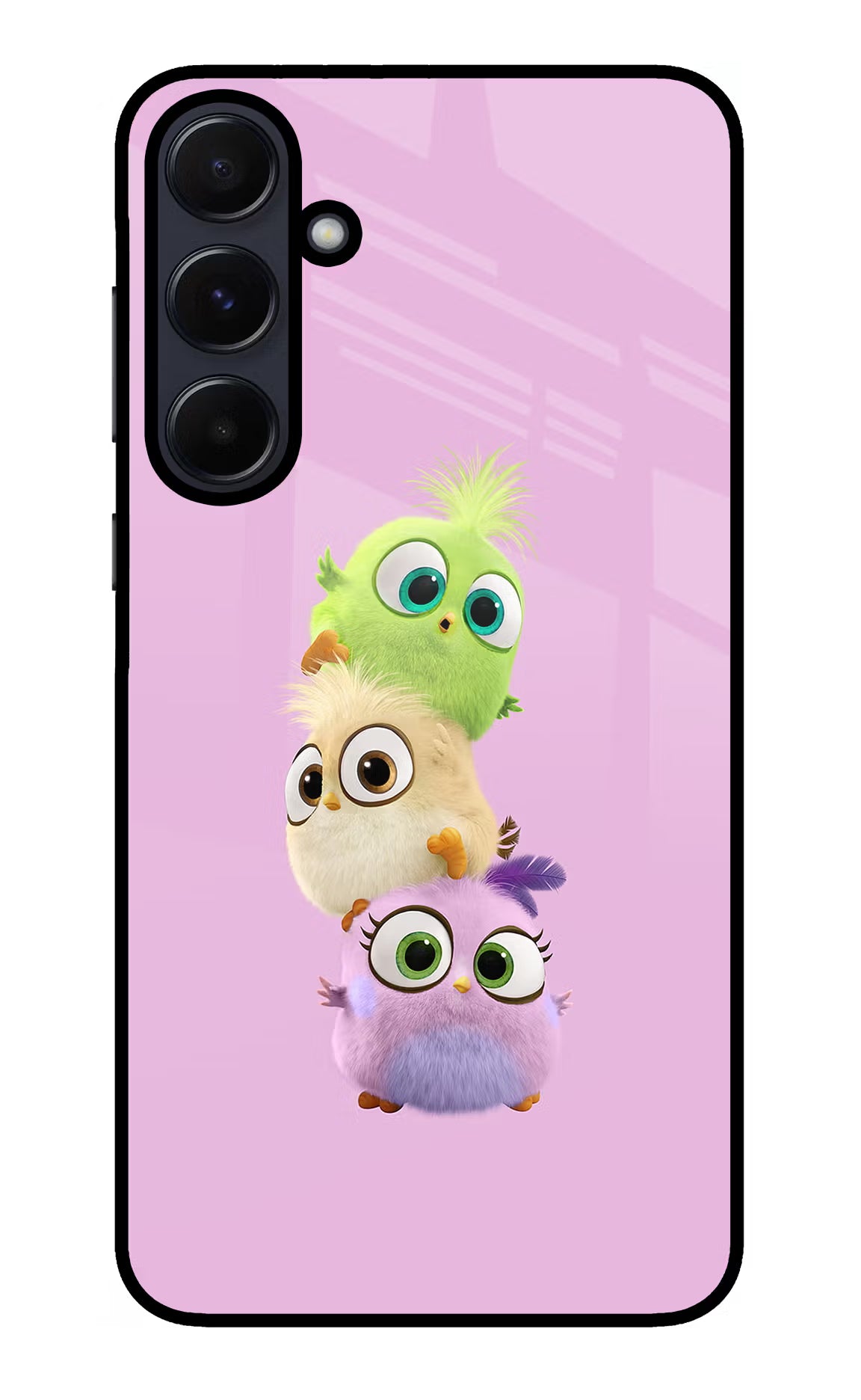 Cute Little Birds Samsung A55 5G Glass Case Back Cover by Casekaro