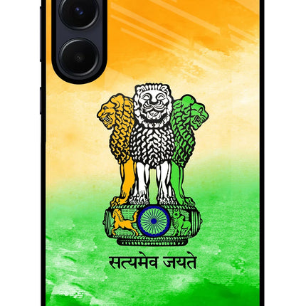 Satyamev Jayate Flag Samsung A55 5G Glass Case