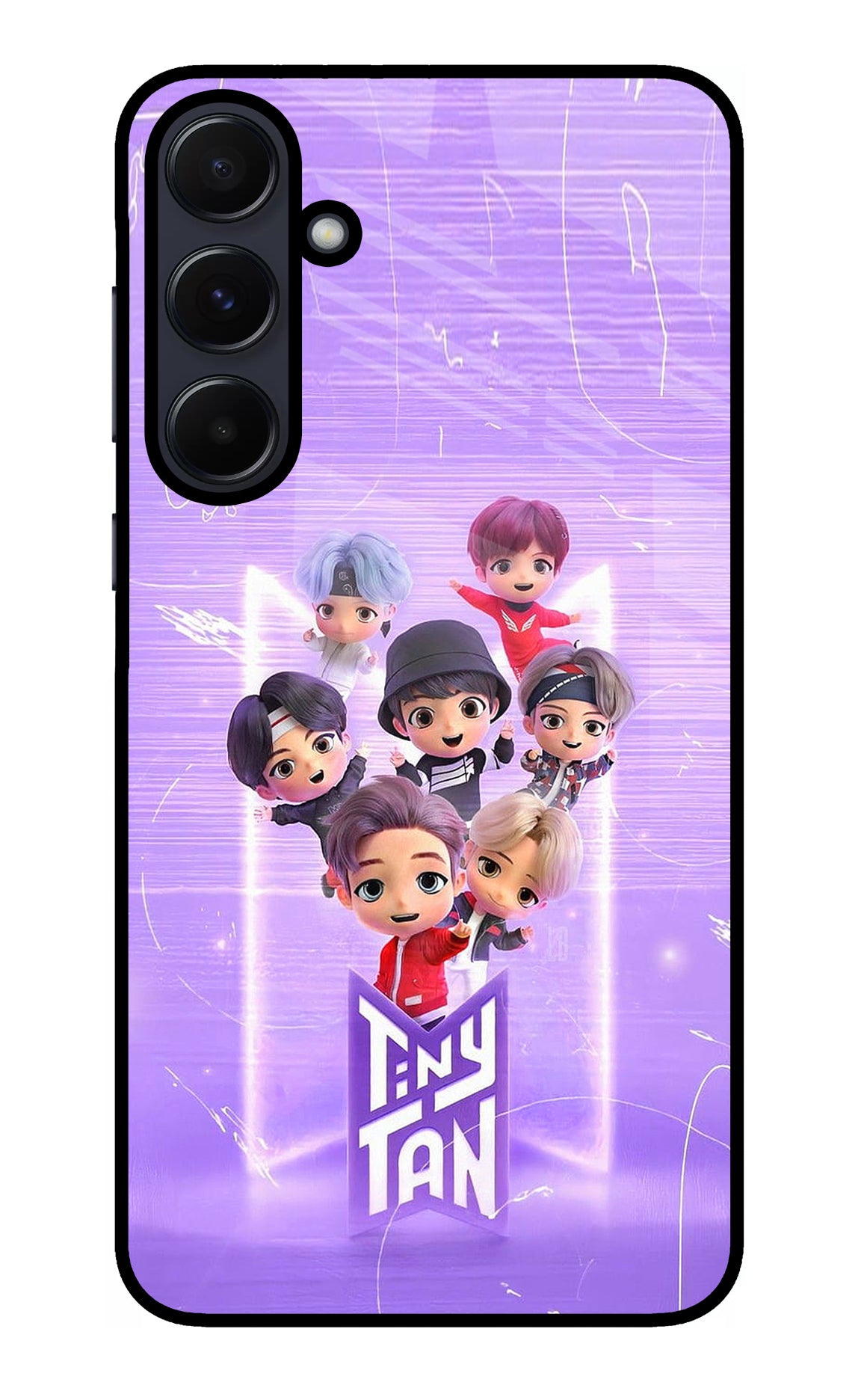 BTS Tiny Tan Samsung A55 5G Glass Case