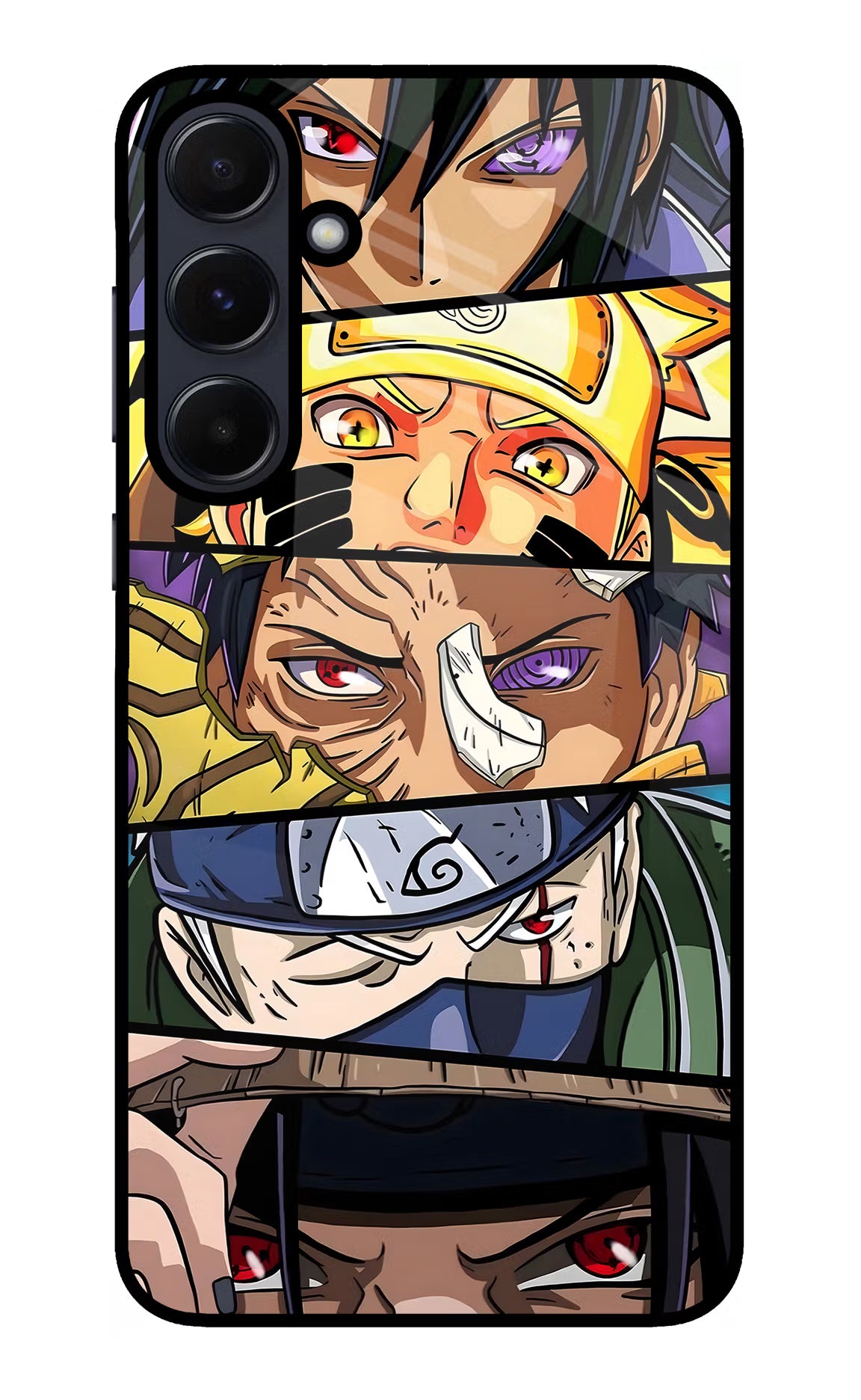 Naruto Character Samsung A55 5G Glass Case Back Cover by Casekaro