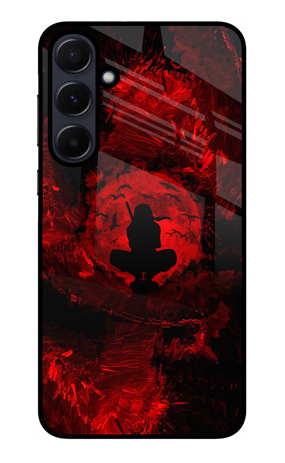Itachi Uchiha Samsung A55 5G Glass Case Back Cover by Casekaro