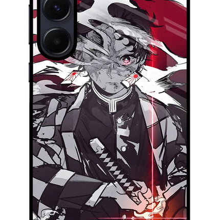 Demon Slayer Samsung A55 5G Glass Case