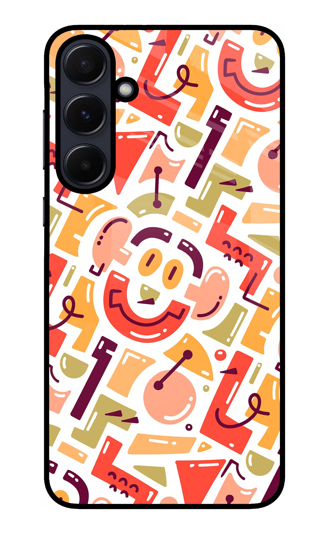 Doodle Pattern Samsung A55 5G Glass Case