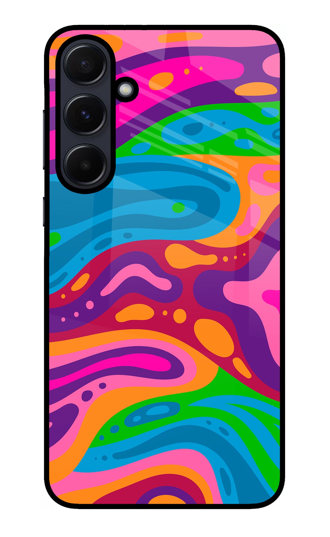 Trippy Pattern Samsung A55 5G Glass Case