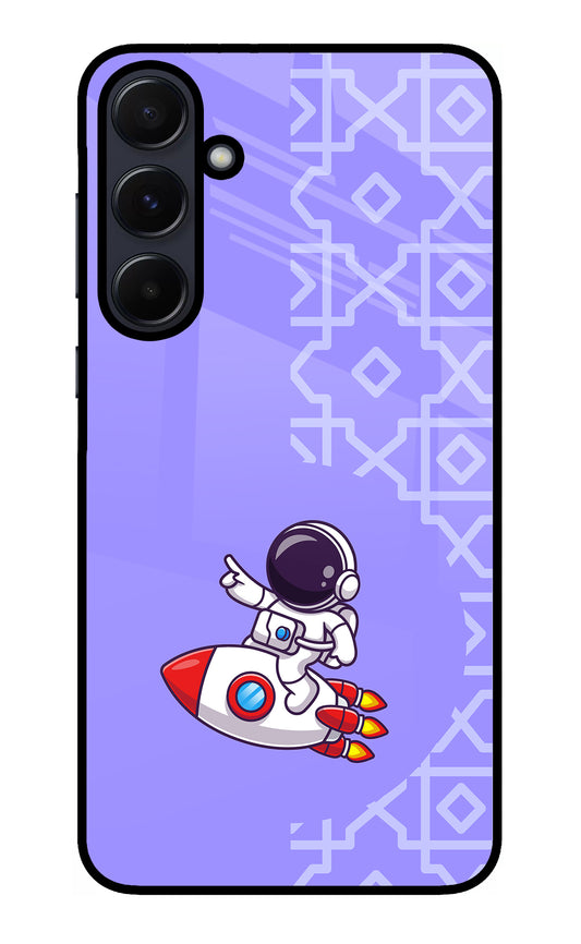 Cute Astronaut Samsung A55 5G Glass Case