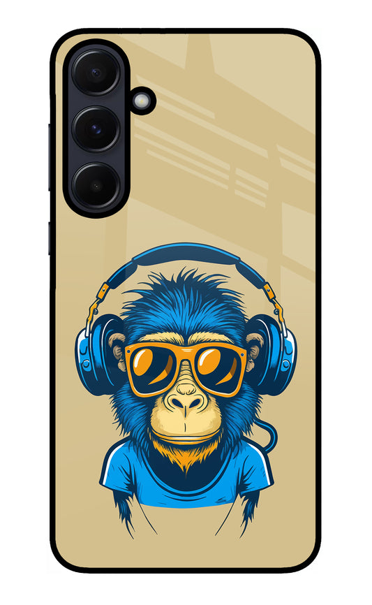 Monkey Headphone Samsung A55 5G Glass Case