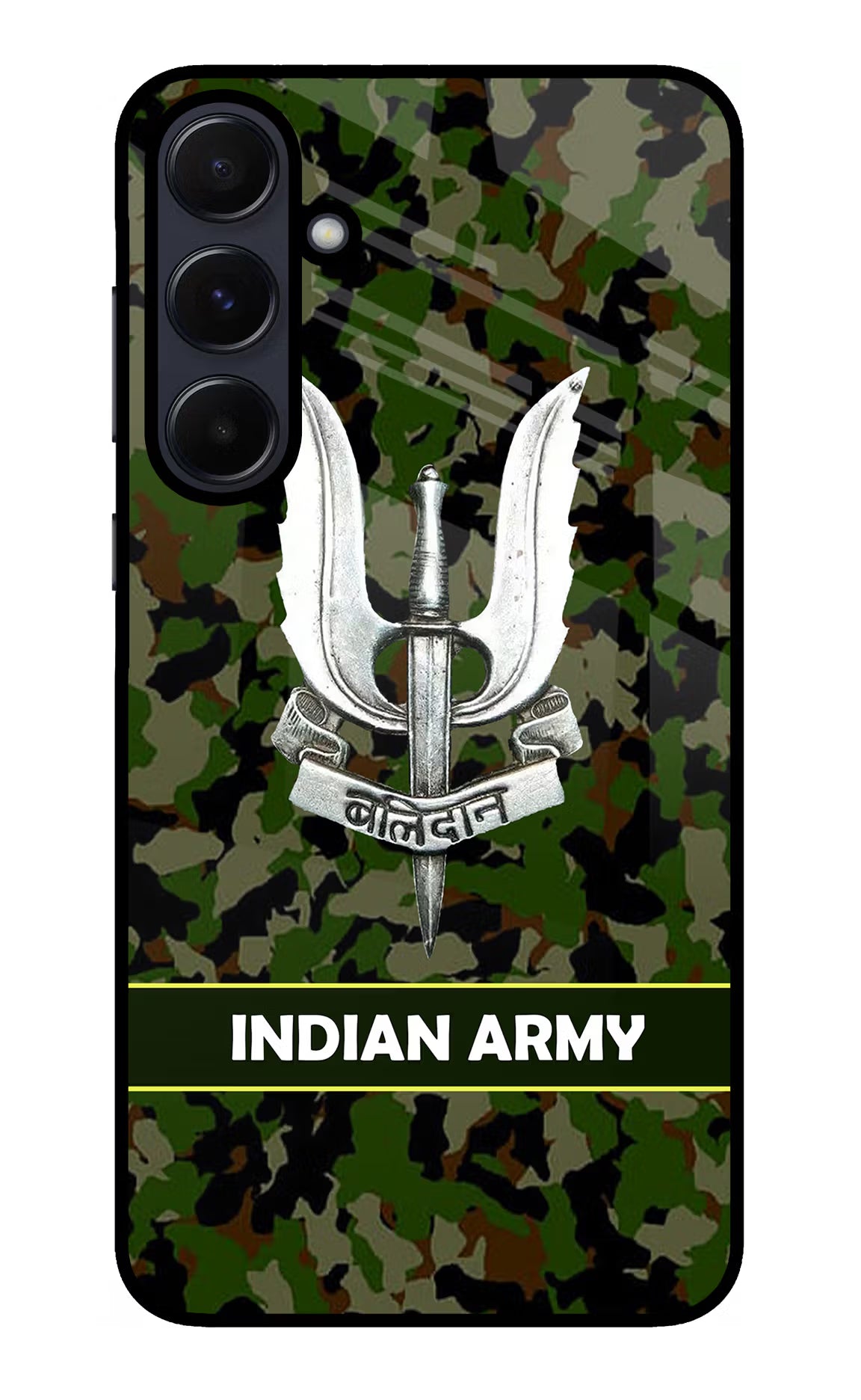 Balidan Indian Logo Samsung A55 5G Glass Case Back Cover by Casekaro