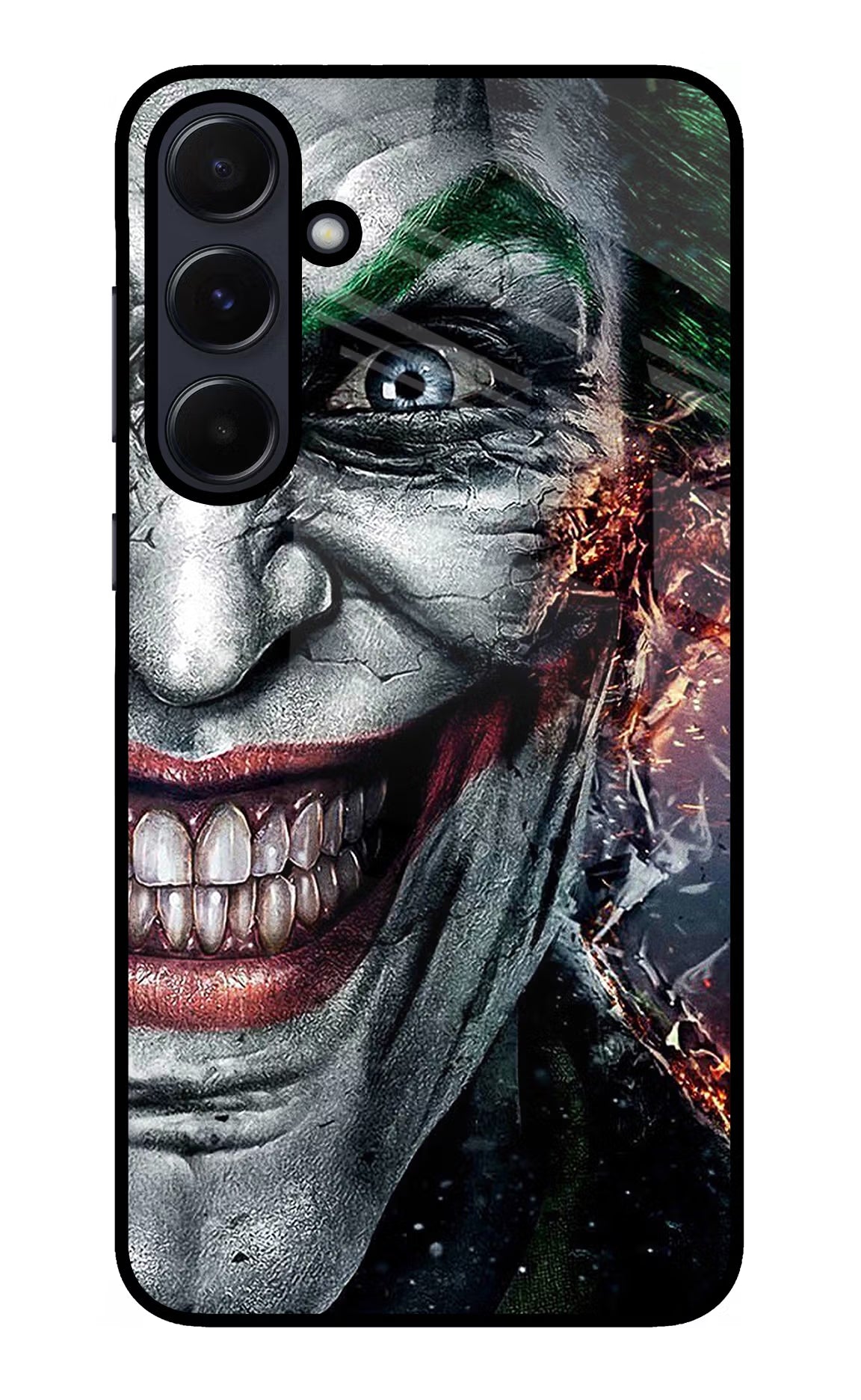 Joker Cam Samsung A55 5G Glass Case Back Cover by Casekaro