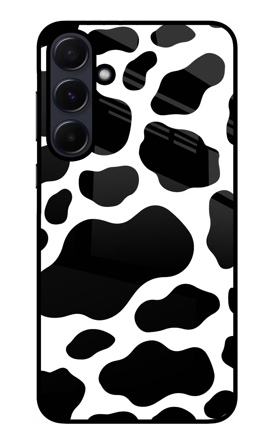 Cow Spots Samsung A55 5G Glass Case Back Cover by Casekaro