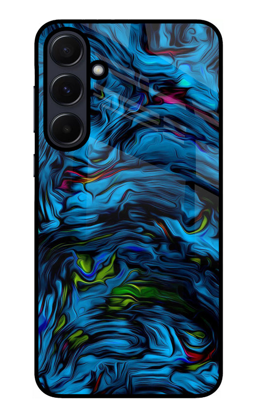 Dark Blue Abstract Samsung A55 5G Glass Case