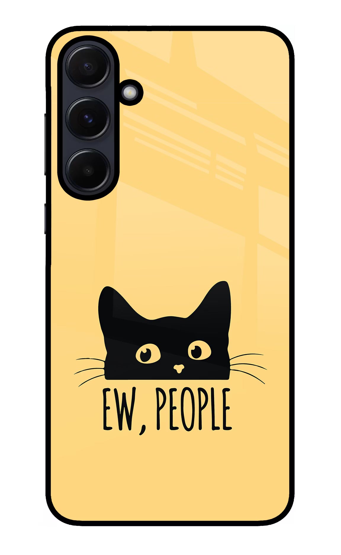 Ew People Catitude Samsung A55 5G Glass Case Back Cover by Casekaro