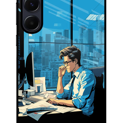 Focused Hustler (AI Generated) Samsung A55 5G Glass Case