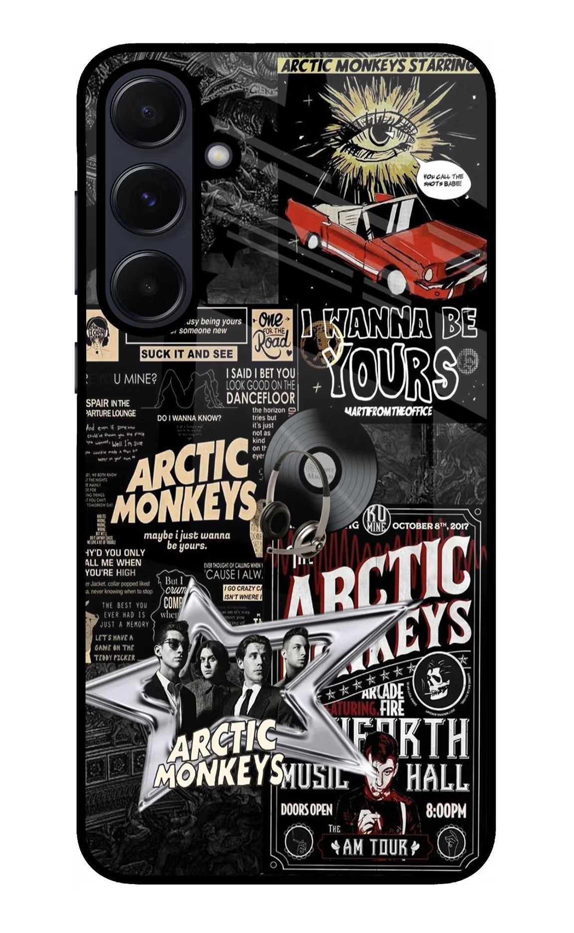 Arctic Monkeys Samsung A55 5G Glass Case Back Cover by Casekaro