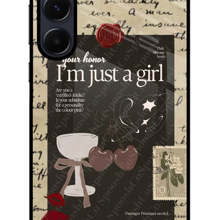 I am just a girl Samsung A55 5G Glass Case