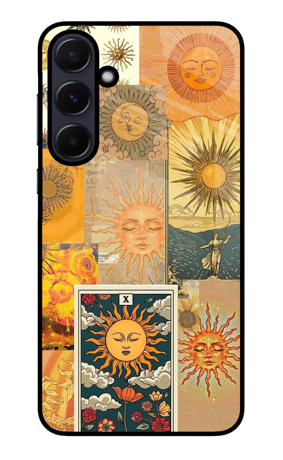 Sun Samsung A55 5G Glass Case Back Cover by Casekaro