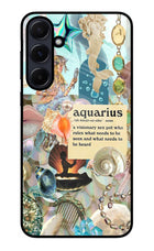 Aquarius Zodiac Samsung A55 5G Glass Case