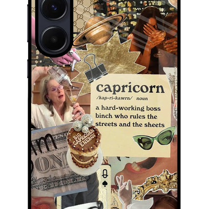 Capricorn Zodiac Samsung A55 5G Glass Case