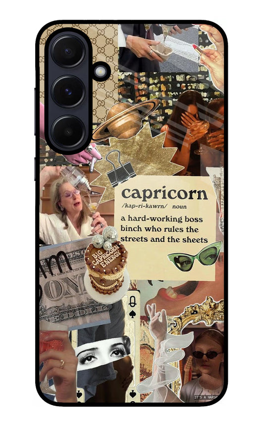 Capricorn Zodiac Samsung A55 5G Glass Case