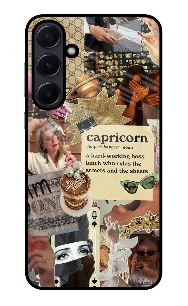 Capricorn Zodiac Samsung A55 5G Glass Case
