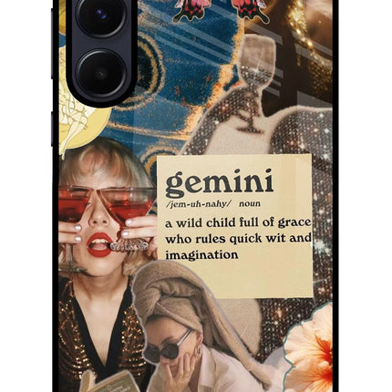 Gemini Zodiac Samsung A55 5G Glass Case