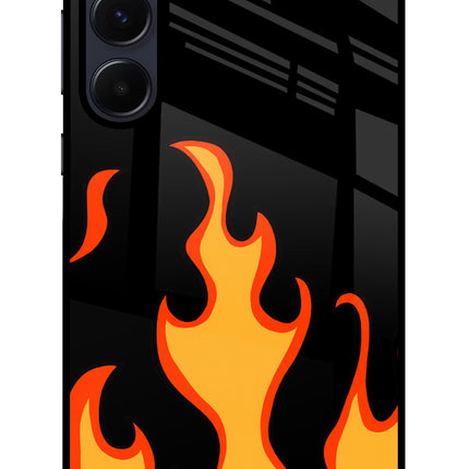 Fired Up – Black Samsung A55 5G Glass Case