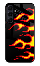 Side Sweep Flames Samsung A55 5G Glass Case
