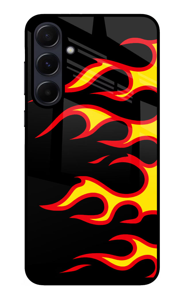 Side Sweep Flames Samsung A55 5G Glass Case
