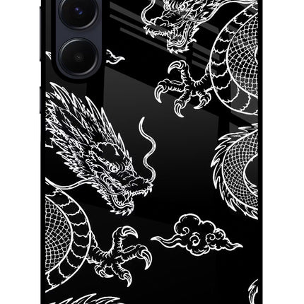 Twin Dragons Samsung A55 5G Glass Case