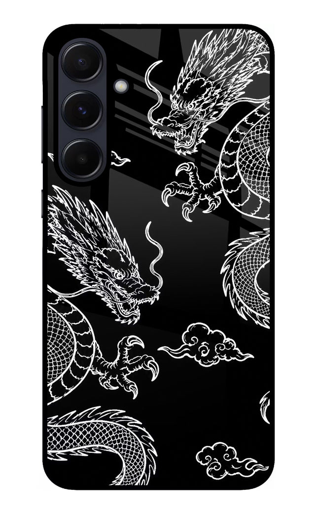 Twin Dragons Samsung A55 5G Glass Case