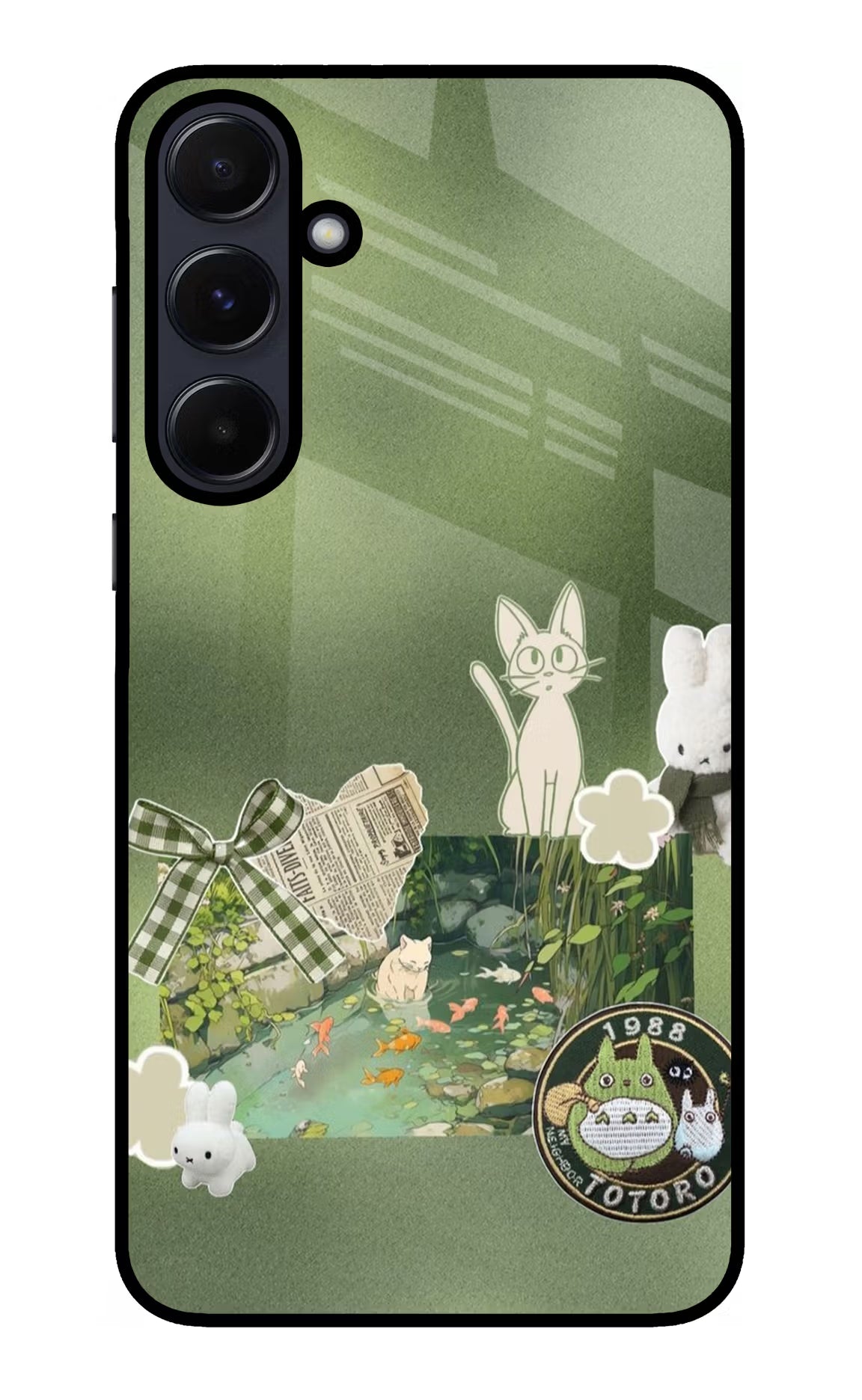 Aesthetic anime Samsung A55 5G Glass Case Back Cover by Casekaro